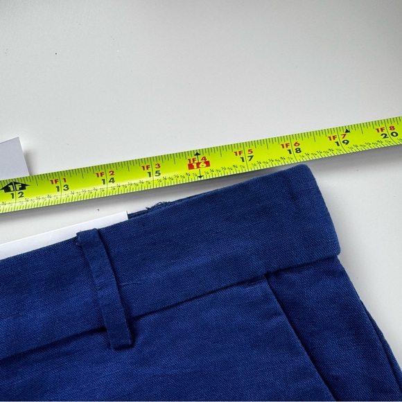 LOFT High Waist Blue Scalloped Shorts - Picture 8 of 8